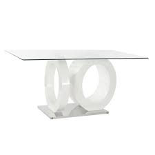 MESA CAFE CRISTAL MDF 110X60X45 BLANCO