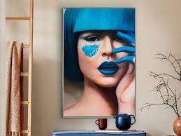 LIENZO IMPRESO BLUE 80X120