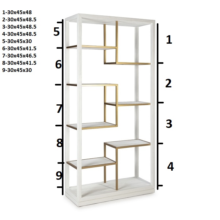 ESTANTERIA 100X40X210 MAD.BCO DOR