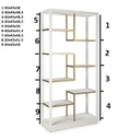 ESTANTERIA 100X40X210 MAD.BCO DOR