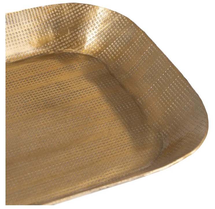 BANDEJA ORO MET RECT.23,5X9,5