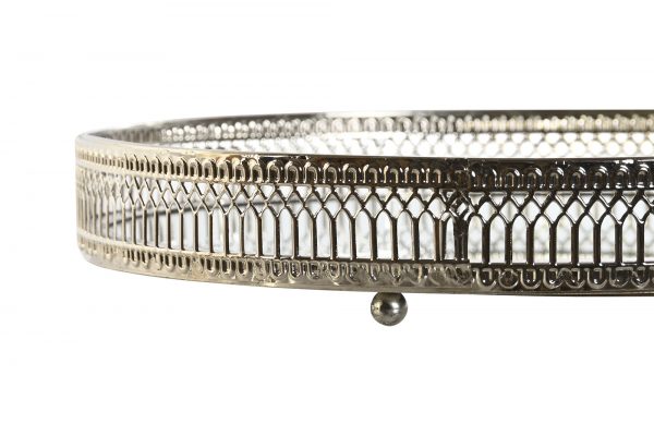 BANDEJA ESPEJO METAL 24X15X4