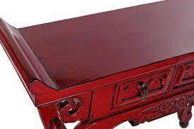 CONSOLA OLMO METAL 135X37X89 ROJO