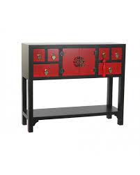 CONSOLA ABETO MDF 95X25X78,5 ROJO