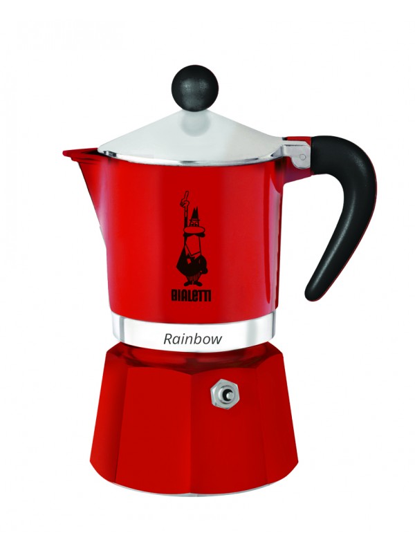 CAFETERA 1 TZ ROJA RAINBOW