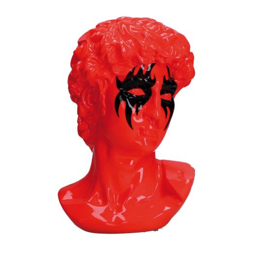 BUSTO DAVID ROJO KISS RESINA 20X18X29