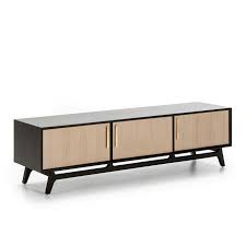 MUEBLE TV MAD NEG/NAT PATGRIS 160X40X45