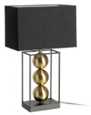 LAMPARA MESA NEGRO/ORO TEJ.MET