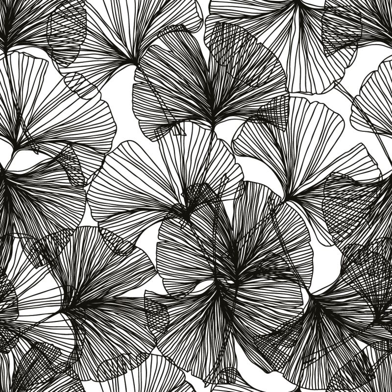 SERVILLETA GINKO NEGRA 33X33