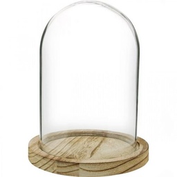 [9.56508] CUPULA CRISTAL BASE MADERA