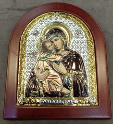 [1.6394/4CW] ICONO VIRGEN C/ORO COLOR 22.1*26.8