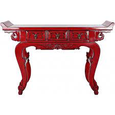 [50.MB-189038] CONSOLA OLMO METAL 135X37X89 ROJO